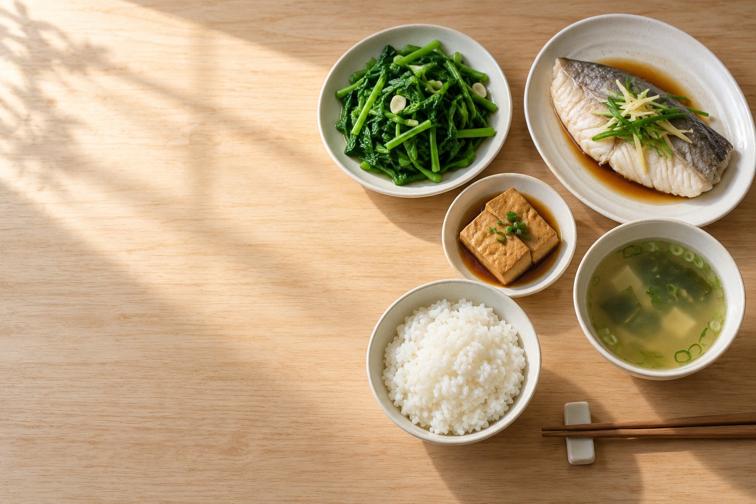 俯拍的家常餐點
